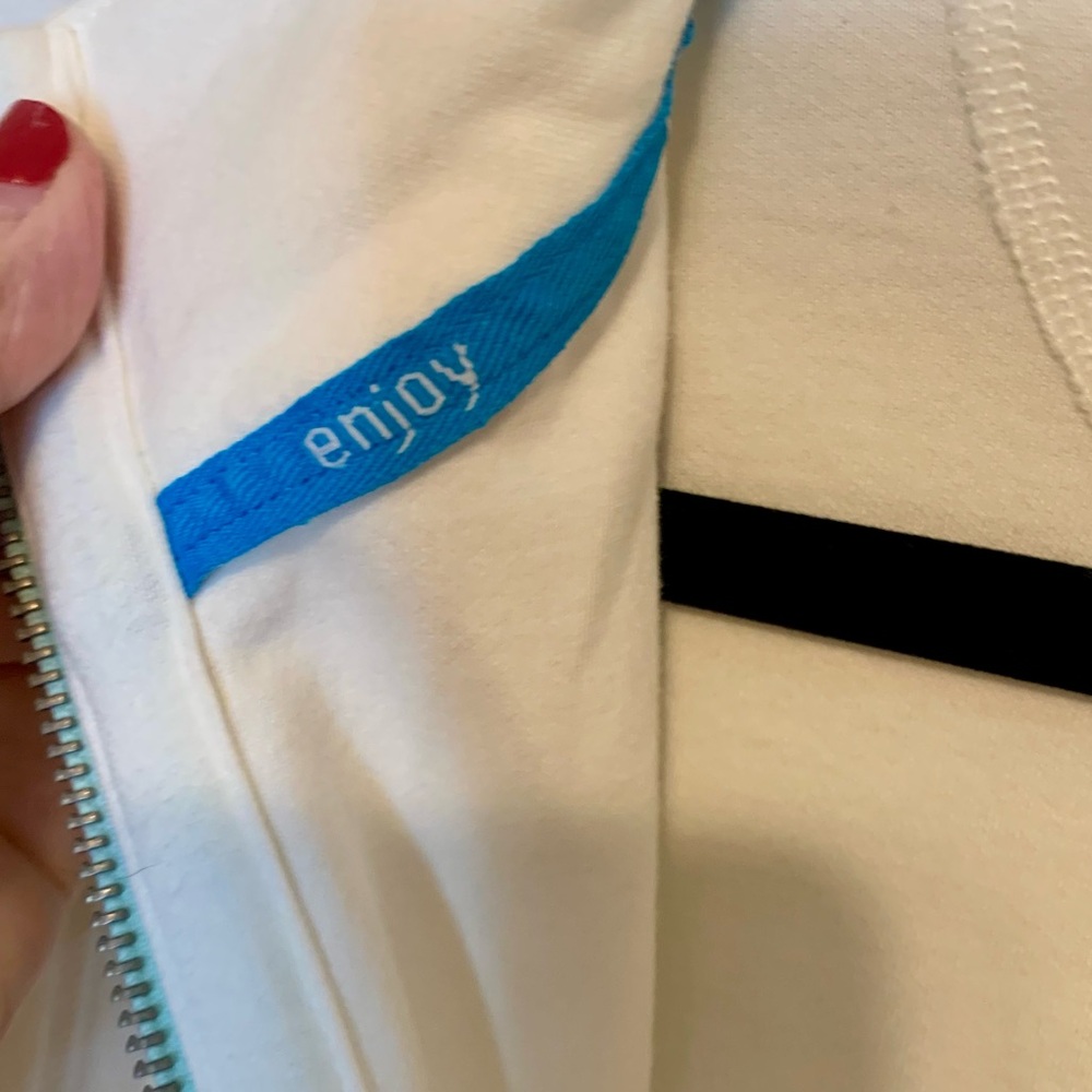 Fresh Produce Warm-Up Sweat Track Jacket Starfish Zipper Pull White Size Small - Picture 14 of 16